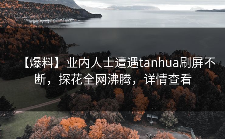 【爆料】业内人士遭遇tanhua刷屏不断，探花全网沸腾，详情查看